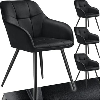 TECTAKE Marilyn Velvet Dining Chair TECTAKE Marilyn Velvet Dining Chair