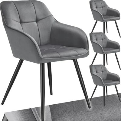Tectake Marilyn Velours Esszimmerstuhl - Elegant & Ergonomisch Tectake Marilyn Velours Esszimmerstuhl - Elegant & Ergonomisch