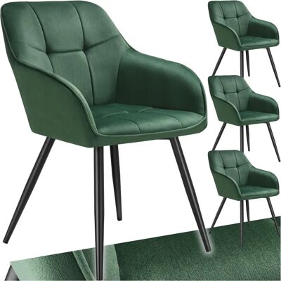 Tectake Marilyn Velvet Dining Chair Tectake Marilyn Velvet Dining Chair