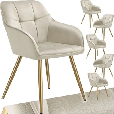 Chaise Marilyn Tectake en Velours - Confort et Style - 6 Pièces - Publicité Chaise Marilyn Tectake en Velours - Confort et Style - 6 Pièces - Publicité