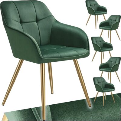 Chaise Marilyn velours tectake - Lot de 6 - Publicité Chaise Marilyn velours tectake - Lot de 6 - Publicité