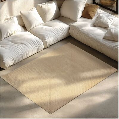 tectake Vibe - braun Jute-Polyester Teppich tectake Vibe - braun Jute-Polyester Teppich