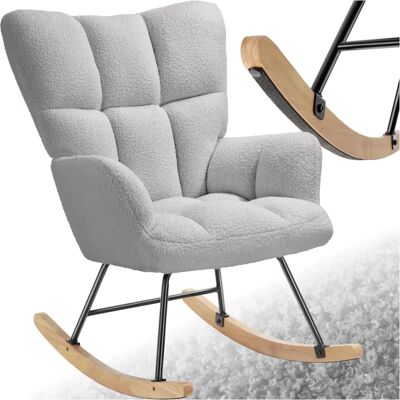 Chaise à bascule Tectake Torve style scandinave - Revêtement bouclé - Publicité Chaise à bascule Tectake Torve style scandinave - Revêtement bouclé - Publicité