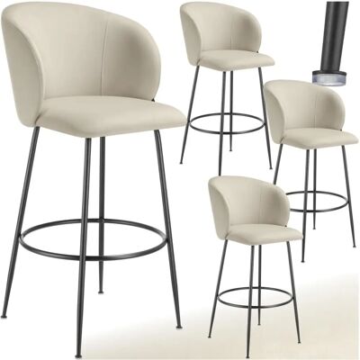 Tectake Luana Velvet Barstool - 4 pcs Tectake Luana Velvet Barstool - 4 pcs