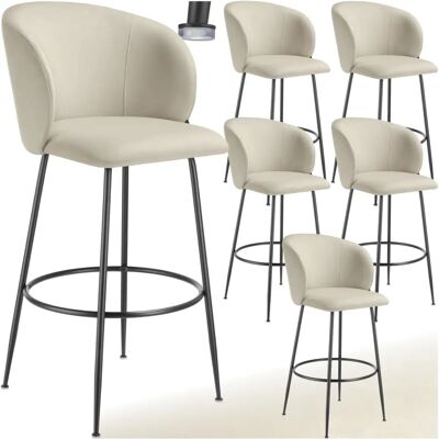 Tectake Luana Velvet Barstool - Ergonomic, Stable, Comfortable Tectake Luana Velvet Barstool - Ergonomic, Stable, Comfortable