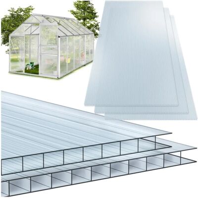 Tectake 10 Doppelstegplatten - UV-beständig, 121x60,5cm Tectake 10 Doppelstegplatten - UV-beständig, 121x60,5cm
