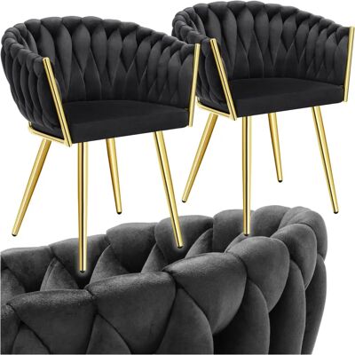 Tectake Astano Velvet Dining Chairs - Modern Stylish Set Tectake Astano Velvet Dining Chairs - Modern Stylish Set