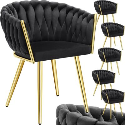 Tectake Astano Velvet Knot Dining Chairs - Dining Chairs Tectake Astano Velvet Knot Dining Chairs - Dining Chairs