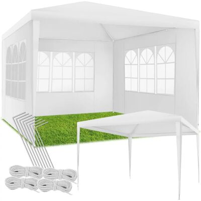 Tectake Pabellón Jardín - Impermeable, 3x3m, Blanco Tectake Pabellón Jardín - Impermeable, 3x3m, Blanco