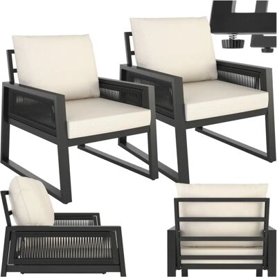 Conjunto de jardín Tectake Captive - Diseño de cuerda, 2 sillones Conjunto de jardín Tectake Captive - Diseño de cuerda, 2 sillones