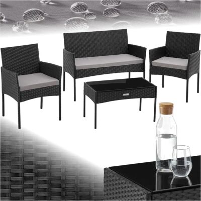 Tectake Palese Gartenset - Wetterfester Rattan für 4 Personen Tectake Palese Gartenset - Wetterfester Rattan für 4 Personen