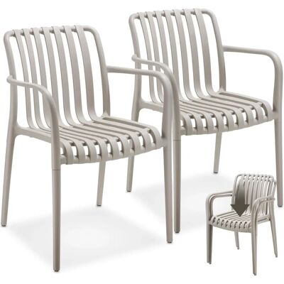Chaises de jardin Tectake Alcudia - Résistantes aux intempéries, empilables - 2 pièces - Publicité Chaises de jardin Tectake Alcudia - Résistantes aux intempéries, empilables - 2 pièces - Publicité