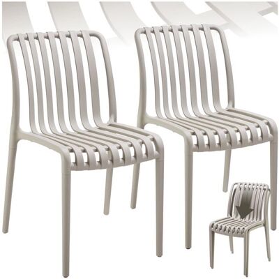 Tectake Chaises de jardin Alcudia - Résistantes aux intempéries, Empilables - Taupe - Chaises de jardin - Publicité Tectake Chaises de jardin Alcudia - Résistantes aux intempéries, Empilables - Taupe - Chaises de jardin - Publicité