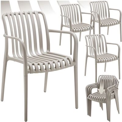 Chaises de jardin Tectake Alcudia - Empilables, Résistantes aux intempéries - Lot de 4 - Publicité Chaises de jardin Tectake Alcudia - Empilables, Résistantes aux intempéries - Lot de 4 - Publicité