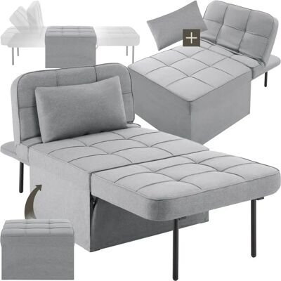 Puff cama 4 en 1 Tectake Ponto - Gris claro Puff cama 4 en 1 Tectake Ponto - Gris claro
