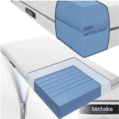 Tectake White Sky Mattress - 2-in-1 Firmness - 100x190cm Tectake White Sky Mattress - 2-in-1 Firmness - 100x190cm