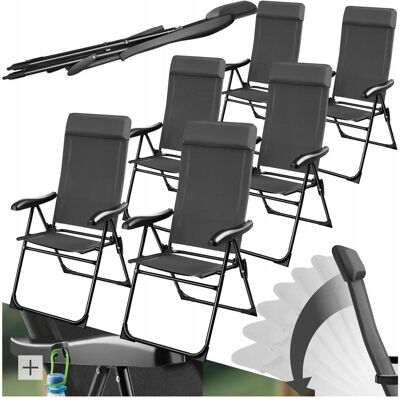 Tectake Aluminium Campingstuhl Set - Klappbar, Verstellbar, Outdoor Tectake Aluminium Campingstuhl Set - Klappbar, Verstellbar, Outdoor