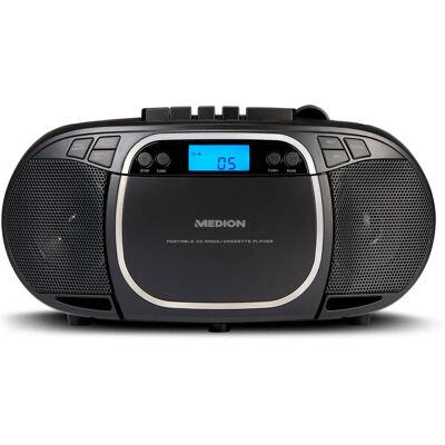MEDION LIFE E66476 Lecteur CD MP3 Cassette Portable - Numérique Noir - Publicité MEDION LIFE E66476 Lecteur CD MP3 Cassette Portable - Numérique Noir - Publicité