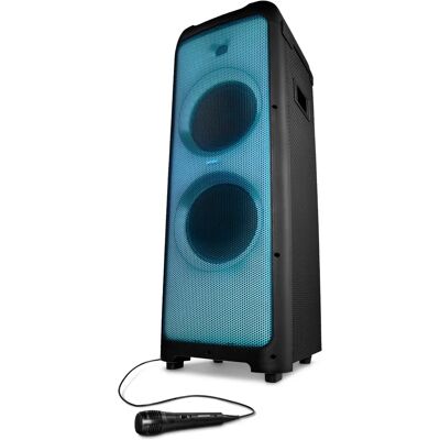 Haut-parleur stéréo portable Medion X61200 - Bluetooth, LED, Karaoké - Publicité Haut-parleur stéréo portable Medion X61200 - Bluetooth, LED, Karaoké - Publicité