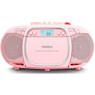 MEDION - E66476 - Rose - Cassette - Boombox - Publicité MEDION - E66476 - Rose - Cassette - Boombox - Publicité