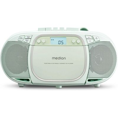 MEDION - E66476 - Vert - 1 deck - Boombox - Publicité MEDION - E66476 - Vert - 1 deck - Boombox - Publicité