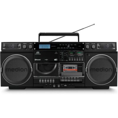 Medion P66538 Nero - Radio con lettore CD e cassetta Medion P66538 Nero - Radio con lettore CD e cassetta