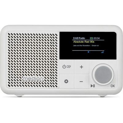 Radio Bluetooth/DAB+ MEDION S66822 Blanc - Publicité Radio Bluetooth/DAB+ MEDION S66822 Blanc - Publicité