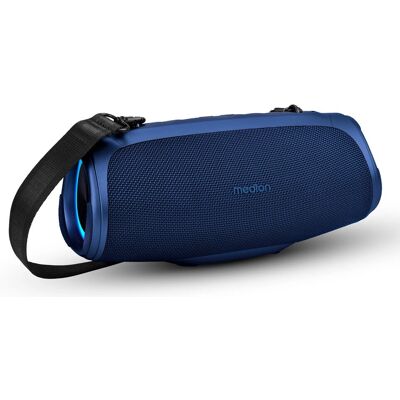 Haut-parleur Bluetooth MEDION P61746 - Étanche IPX7, 42h autonomie, lumières RGB - Publicité Haut-parleur Bluetooth MEDION P61746 - Étanche IPX7, 42h autonomie, lumières RGB - Publicité