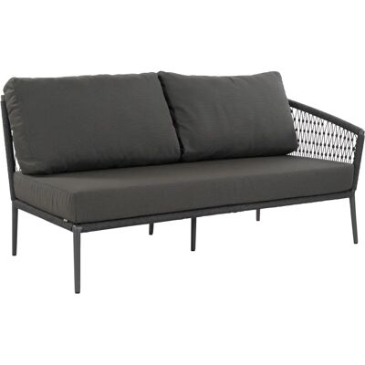 Musterring - Ibiza Anreihsofa - Schwarz/Grau - Aluminium - Sofa Musterring - Ibiza Anreihsofa - Schwarz/Grau - Aluminium - Sofa