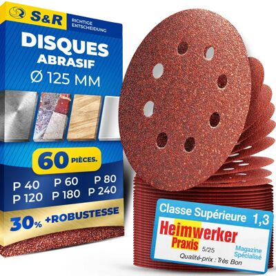 S&R Klittenband Schuurpapier Set 125mm 60 stuks S&R Klittenband Schuurpapier Set 125mm 60 stuks