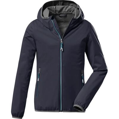 killtec Mädchen Softshell-Jacke - Blau Anthrazit - Wasserdicht - Packbar - Sportliches Design killtec Mädchen Softshell-Jacke - Blau Anthrazit - Wasserdicht - Packbar - Sportliches Design