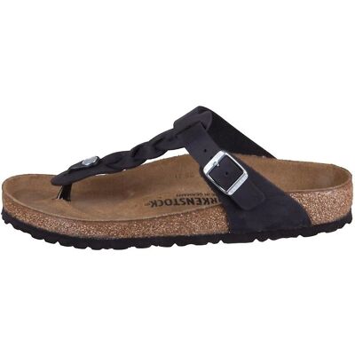 Birkenstock Gizeh Gevlochten Wasleer - zwart (smal) Birkenstock Gizeh Gevlochten Wasleer - zwart (smal)