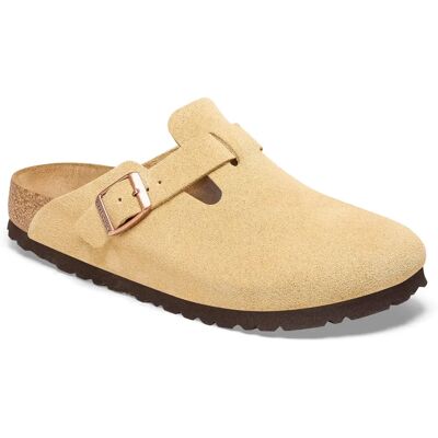 Birkenstock Boston Semelle Souple Cuir Suédé - SL (normale) latte cream Birkenstock Boston Semelle Souple Cuir Suédé - SL (normale) latte cream