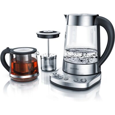 Arendo Deniz - Edelstahl Wasserkocher mit Teekanne & Temperaturregler Arendo Deniz - Edelstahl Wasserkocher mit Teekanne & Temperaturregler