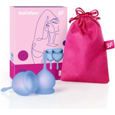 Set de Cupe Menstruale Satisfyer - Silicona Moale, 15 & 20ml Set de Cupe Menstruale Satisfyer - Silicona Moale, 15 & 20ml