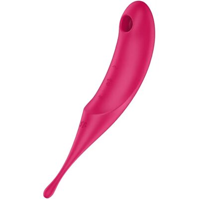 Estimulador y vibrador Satisfyer Twirling Pro - Rojo - 19,9 cm Estimulador y vibrador Satisfyer Twirling Pro - Rojo - 19,9 cm