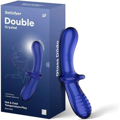 Satisfyer Double Crystal - Tempered Glass Dual-Texture Dildo Satisfyer Double Crystal - Tempered Glass Dual-Texture Dildo