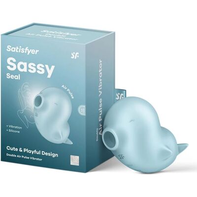 Satisfyer Sassy Seal Blue - Vibrator & Air Pulse - Waterproof Satisfyer Sassy Seal Blue - Vibrator & Air Pulse - Waterproof