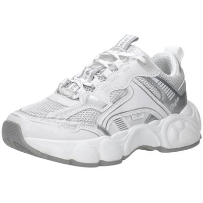 Buffalo Cld Run Jog Sneakers - Sportieve Vegan Wit Zilver Buffalo Cld Run Jog Sneakers - Sportieve Vegan Wit Zilver