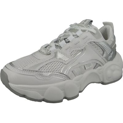 Buffalo Cld Run Jog Sneakers - Sportieve Vegan Wit Zilver Buffalo Cld Run Jog Sneakers - Sportieve Vegan Wit Zilver