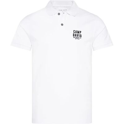 CAMP DAVID M Weiß Casual Poloshirt CAMP DAVID M Weiß Casual Poloshirt
