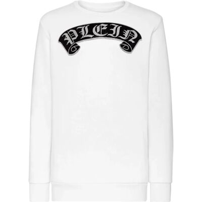 Philipp Plein Weiß Gothic Sweatshirt LS Stones Philipp Plein Weiß Gothic Sweatshirt LS Stones