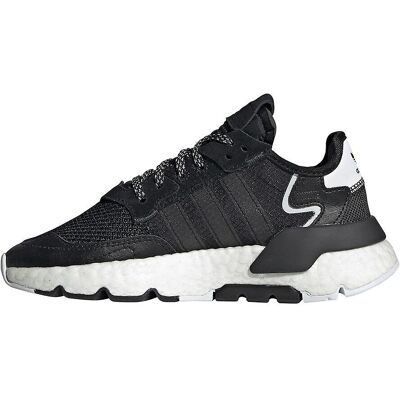 Adidas Nite Jogger J EE6481 Noir Blanc Enfants Femmes - Chaussures Adidas Nite Jogger J EE6481 Noir Blanc Enfants Femmes - Chaussures