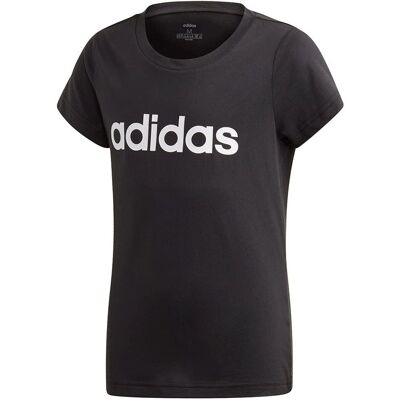 adidas Flickor Modell Linjär T-Shirt Svart/Vit - T-Shirt adidas Flickor Modell Linjär T-Shirt Svart/Vit - T-Shirt
