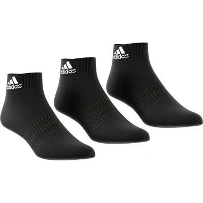 Adidas Enkelkousen Zwart - 3 Paar Adidas Enkelkousen Zwart - 3 Paar