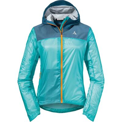 Schöffel Türkis Hybrid Jkt Flow Trail L - Damen - Winddicht & Leicht Schöffel Türkis Hybrid Jkt Flow Trail L - Damen - Winddicht & Leicht