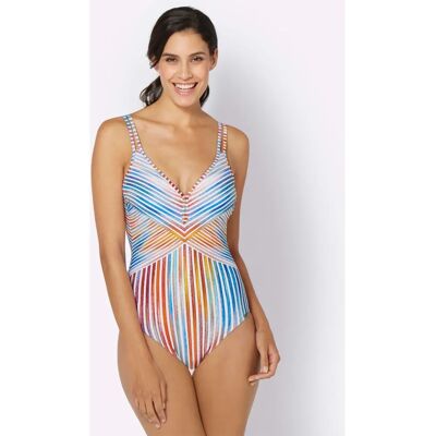 Sunflair Mehrfarbiger Regenbogen-Badeanzug - Modell 40 Sunflair Mehrfarbiger Regenbogen-Badeanzug - Modell 40