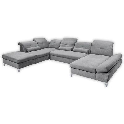 ED EXCITING DESIGN Melfi U-tvar sofa - Microvelours, Ottomane vlevo ED EXCITING DESIGN Melfi U-tvar sofa - Microvelours, Ottomane vlevo