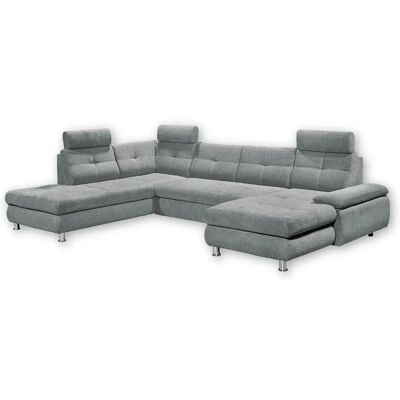 ED EXCITING DESIGN Alba U-tvar Pohovka - Webstoff, Šedá, Funkce lůžka ED EXCITING DESIGN Alba U-tvar Pohovka - Webstoff, Šedá, Funkce lůžka