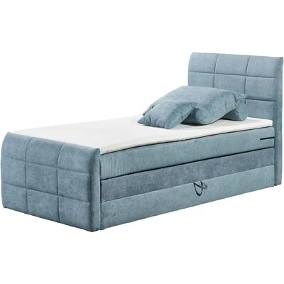 Primo Blau Boxspringbett 123x113 - Boxspringbett Primo Blau Boxspringbett 123x113 - Boxspringbett